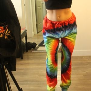 Tie dye sweatpants.